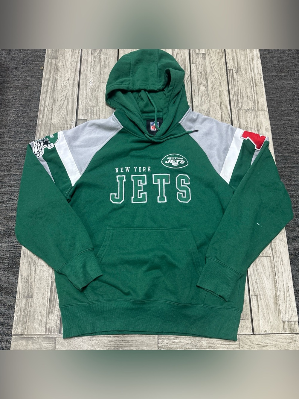 NFL New York Jets Hoodie Green Medium Embroidery Patches